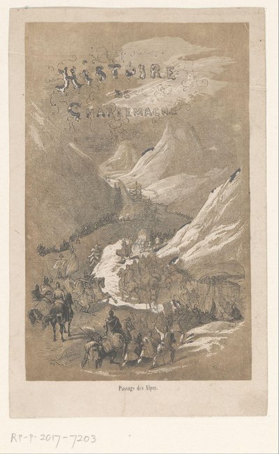 Title Page for: Histoire de Charlemagne, ca. 800 by Adolphe Francois Pannemaker