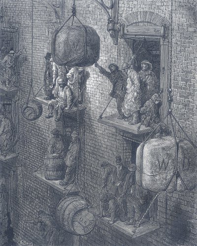 Warehousing in the City by Adolphe Francois Pannemaker