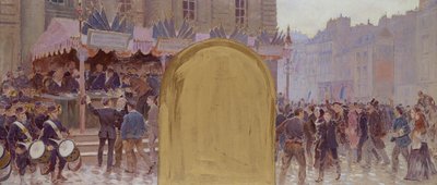 Enrolment of the Volunteers, Place du Pantheon by Adolphe Gustave Binet