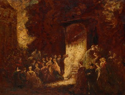 Afternoon Party, c.1880 by Adolphe Joseph Thomas Monticelli