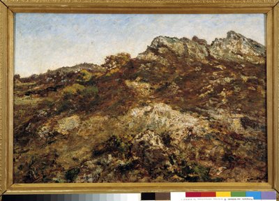 Landscape of Hills (the Garlaban Massif in Provence) by Adolphe Joseph Thomas Monticelli