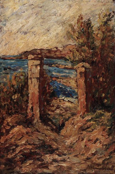Portal of Cassis, Landscape at the Seaside by Adolphe Joseph Thomas Monticelli