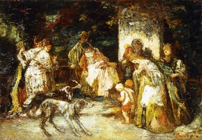 The Offering by Adolphe Joseph Thomas Monticelli
