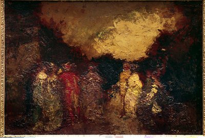 Walk in a Park at Dusk by Adolphe Joseph Thomas Monticelli