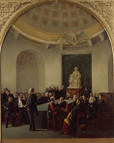 The ceremonial meeting of the Academy of Arts by Adolphe Ladurner
