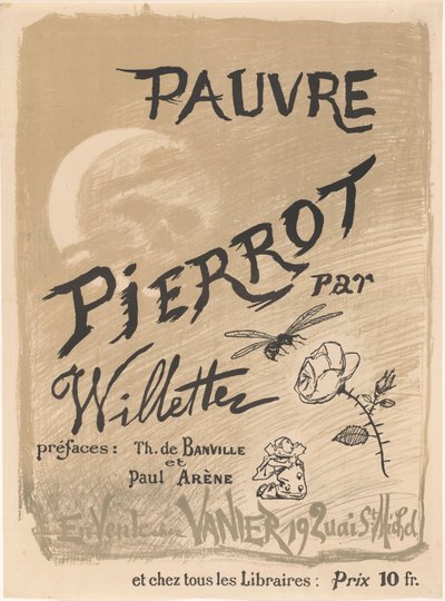 Poster for Pauvre Pierrot by Adolphe Léon Willette by Adolphe Leon Willette