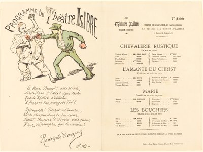 Rustic Chivalry; The Lover of Christ; Married; The Butchers by Adolphe Leon Willette