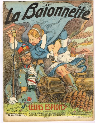 Cover of La Baionnette, Satirical in Colours by Adolphe Leon Willette