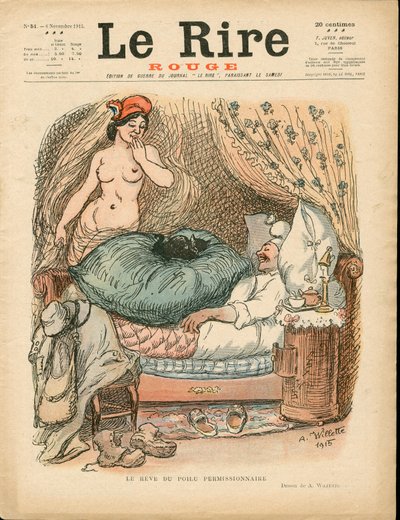 Cover of “The Red Laughter”, Satirical in Colors by Adolphe Leon Willette