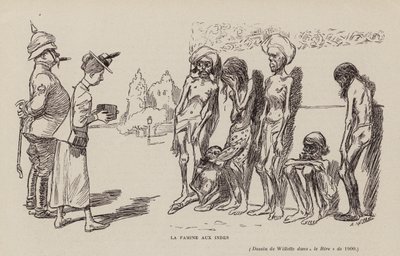 Famine in India by Adolphe Leon Willette