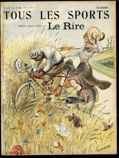 Illustration for the Cover of Le Lire, # 20 by Adolphe Leon Willette