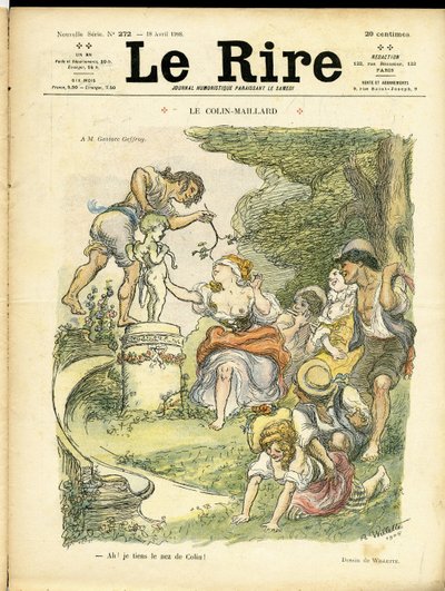 Illustration for the Cover of Le Rire by Adolphe Leon Willette