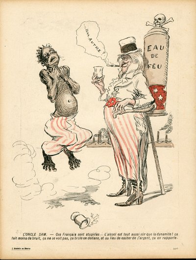 The Butter Plate, number 199, Satirical in Colors by Adolphe Leon Willette
