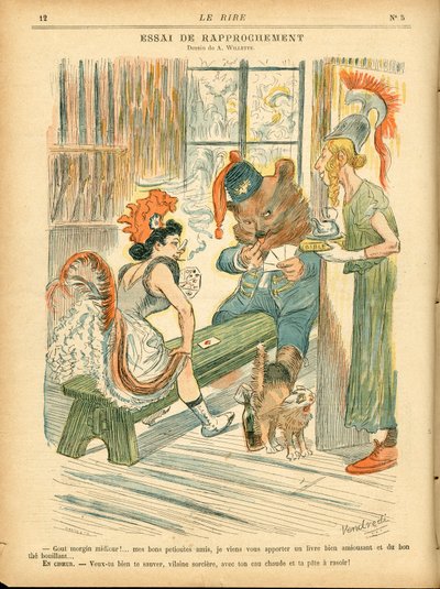 Laughter, Satirical in Colors by Adolphe Leon Willette