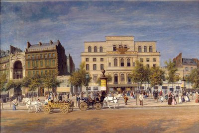 General View of the Theatres of the Boulevard du Temple by Adolphe Martial Potemont