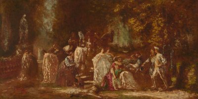Return from the Hunt by Adolphe Monticelli
