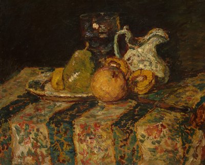 Still Life with Fruit and Wine Jug by Adolphe Monticelli