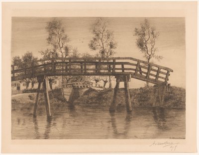Bridge by Adolphe P.H J. van Weezel Errens (signed by artist)