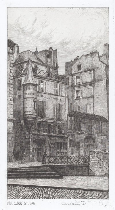 Rue du Coq St. Jean by Adolphe Théodore Jules Martial Potémont