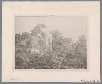View of the Ruins of Castle de Haar by Adriaan Jacob Willem van Dielen