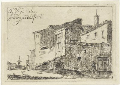 View of an Italian City or Village by Adriaan Schregardus