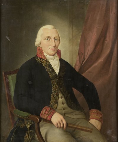 Portrait of Albertus Henricus Wiese, Governor-General of the Dutch East Indies by Adriaan de Lelie (attributed to)