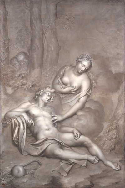 Luna (Diana) visits the sleeping Endymion by Adriaan van der Werff