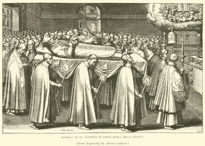 Funeral of St Ignatius in Santa Maria Della Strada by Adriaen (after) Collaert