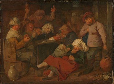 Poor Folk Drinking in a Tavern by Adriaen Brouwer
