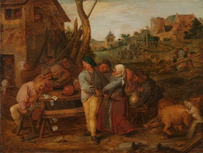 Peasant Brawl by Adriaen Brouwer