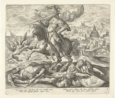 Alexander the Great as the Third King from the Vision of Daniel (Rise of Four World Empires and Four Rulers from the Vision of Daniel) by Adriaen Collaert