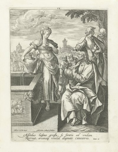 Conversation with the Samaritan Woman (Life of Christ) by Adriaen Collaert