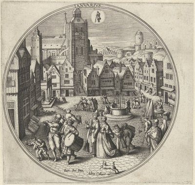 January by Adriaen Collaert