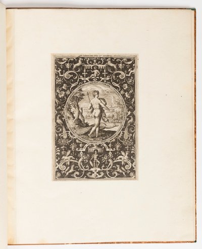 Juno, Plate from a Suite of 6 Ornamental Designs with the Judgement of Paris by Adriaen Collaert