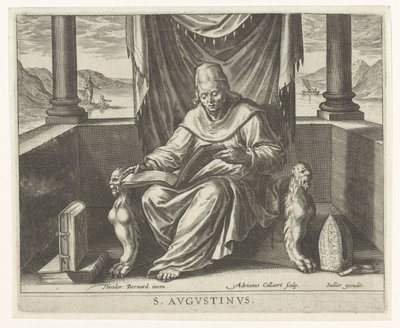 Church Father Augustine (The Four Church Fathers) by Adriaen Collaert