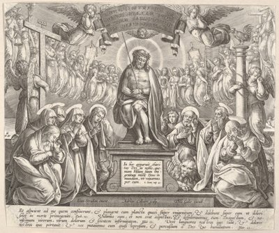 Man of Sorrows with the Three Marys and the Evangelists by Adriaen Collaert