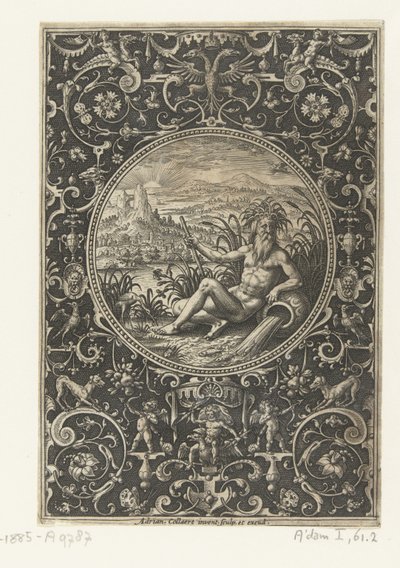 Medallion with a River God (Medallions with Figures from the Judgment of Paris) by Adriaen Collaert