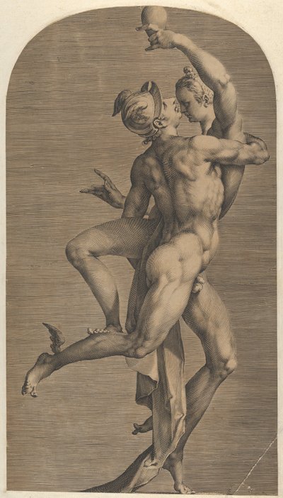Mercury Abducting Psyche by Adriaen Collaert