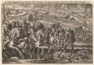The Siege of Vienna by Turkish Army by Adriaen Collaert