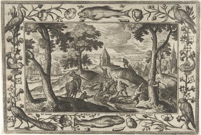 Wolf Hunt by Adriaen Collaert
