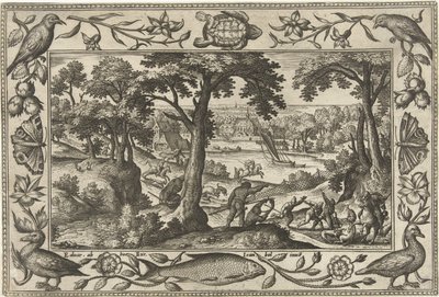 Boar Hunt by Adriaen Collaert