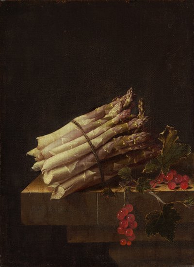 Still Life with Asparagus and Red Currants, 1696 by Adrian Coorte