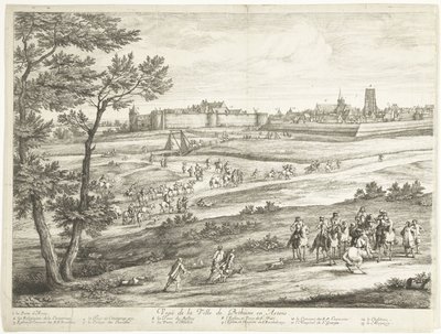 View of Bethune (left panel) by Adriaen Frans Boudewyns