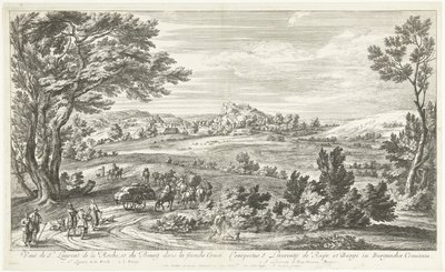 View of Saint Laurent de la Roche by Adriaen Frans Boudewyns
