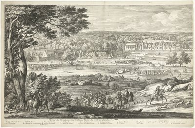 View of the Castle of Fontainebleau (left page) by Adriaen Frans Boudewyns