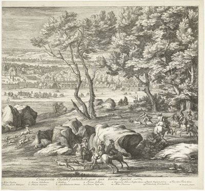 View of the Castle of Fontainebleau (Right Panel) by Adriaen Frans Boudewyns