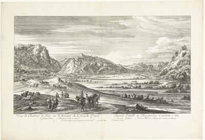 View of the Castle of Joux by Adriaen Frans Boudewyns