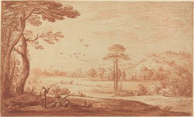 Hunters Resting by a River by Adriaen Frans Boudewyns