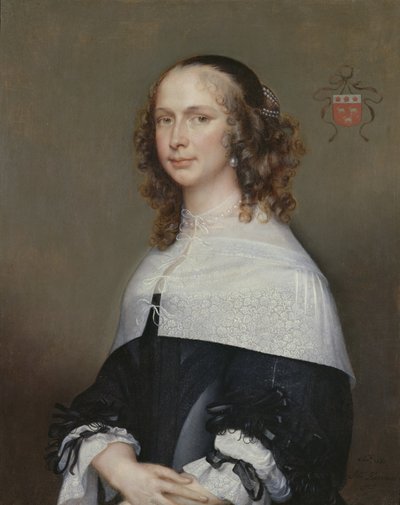 Portrait of the Wife of Nicolas van der Haer by Adriaen Hanneman