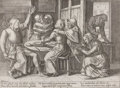 Drinking Company with a Jester by Adriaen Huybrechts (I)